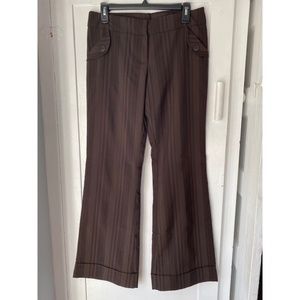 Dark chocolate brown pinstripe with light bell bottoms Retro Classic Size 7